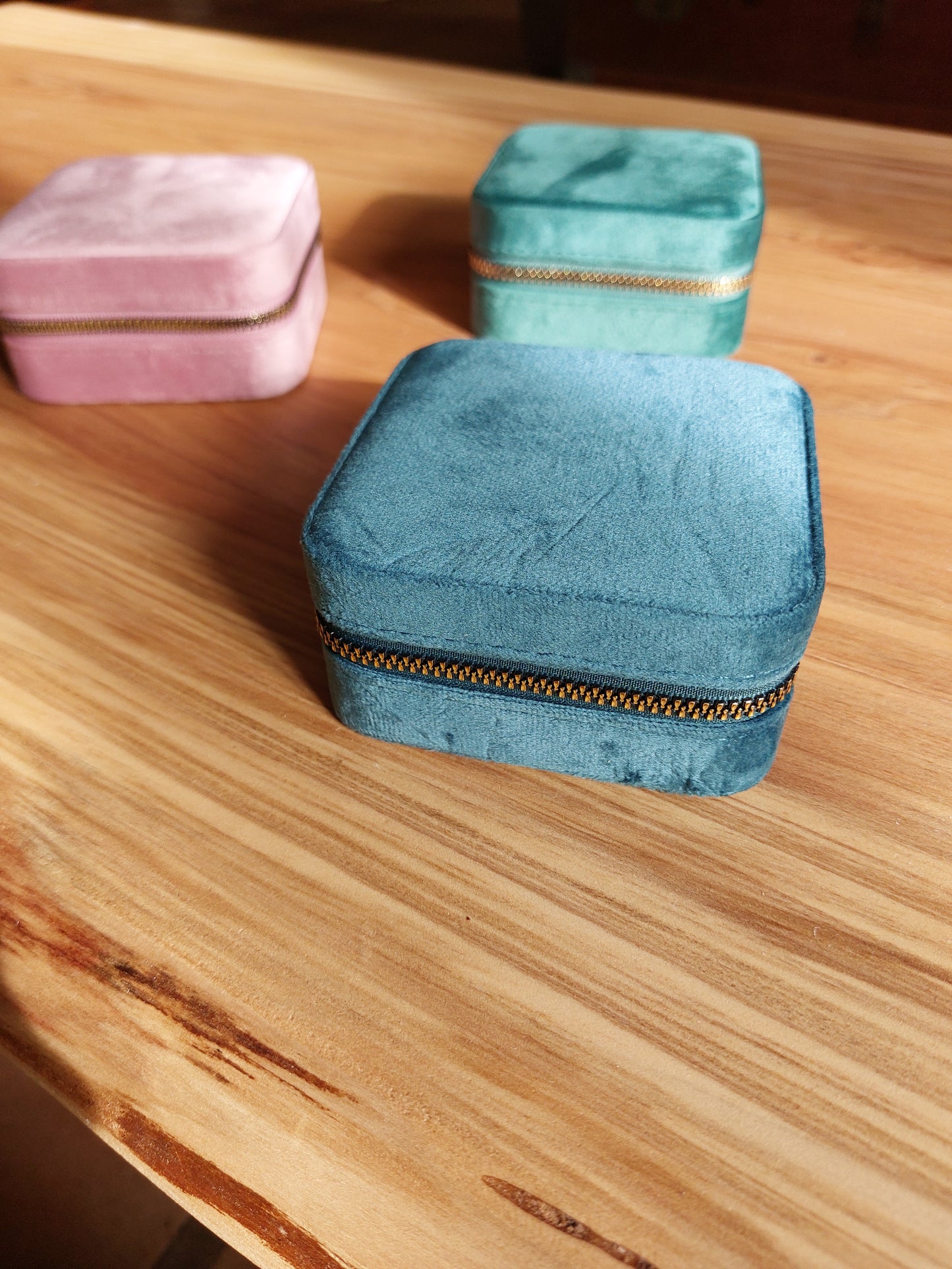 Boîte bijoux velour